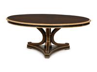 An Ebanista Luciani Walnut and Parcel Gilt Dining Table