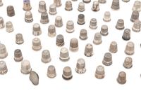 A Collection of Silver and Silvered Metal Thimbles