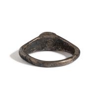 A Roman Silver Finger Ring with a Portrait Bust of a Woman