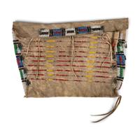 Sioux Beaded and Quilled Hide Possible Bag