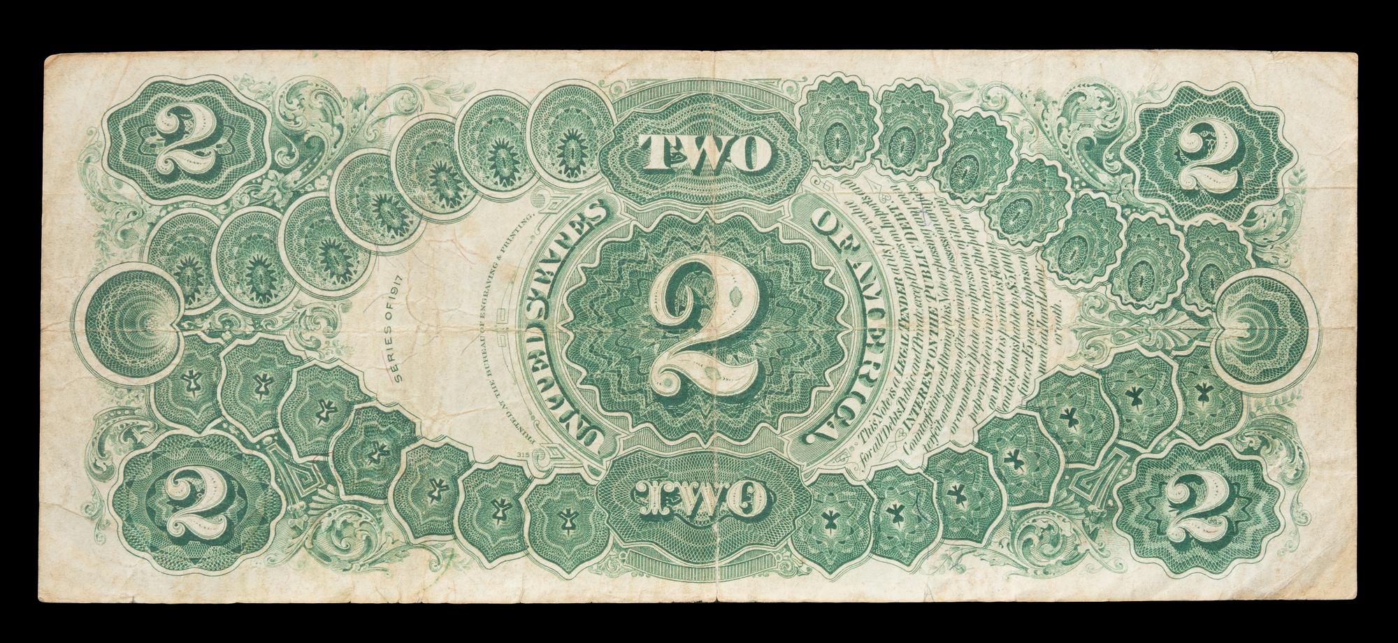 A United States 1917 $2 Legal Tender Note