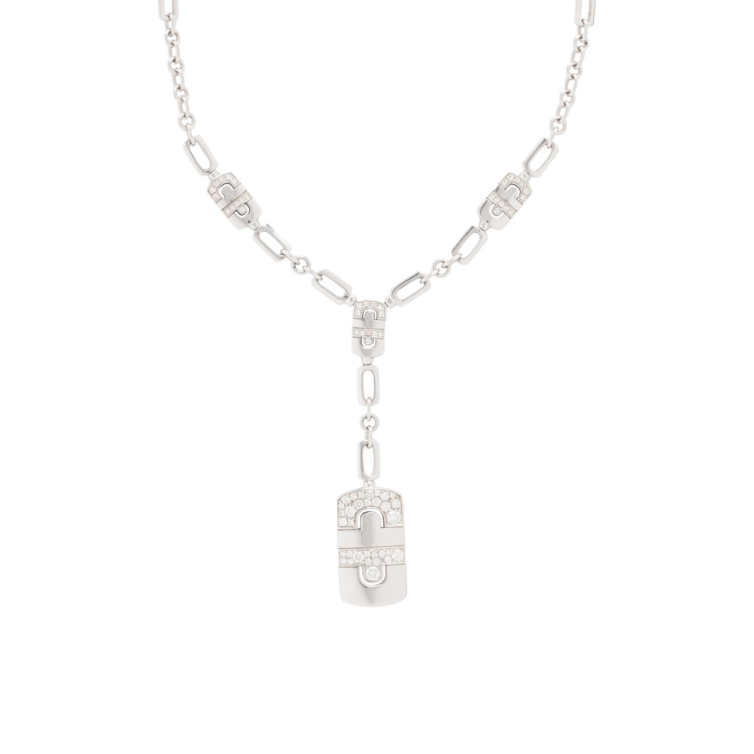 BULGARI, DIAMOND 'PARENTESI' PENDANT NECKLACE