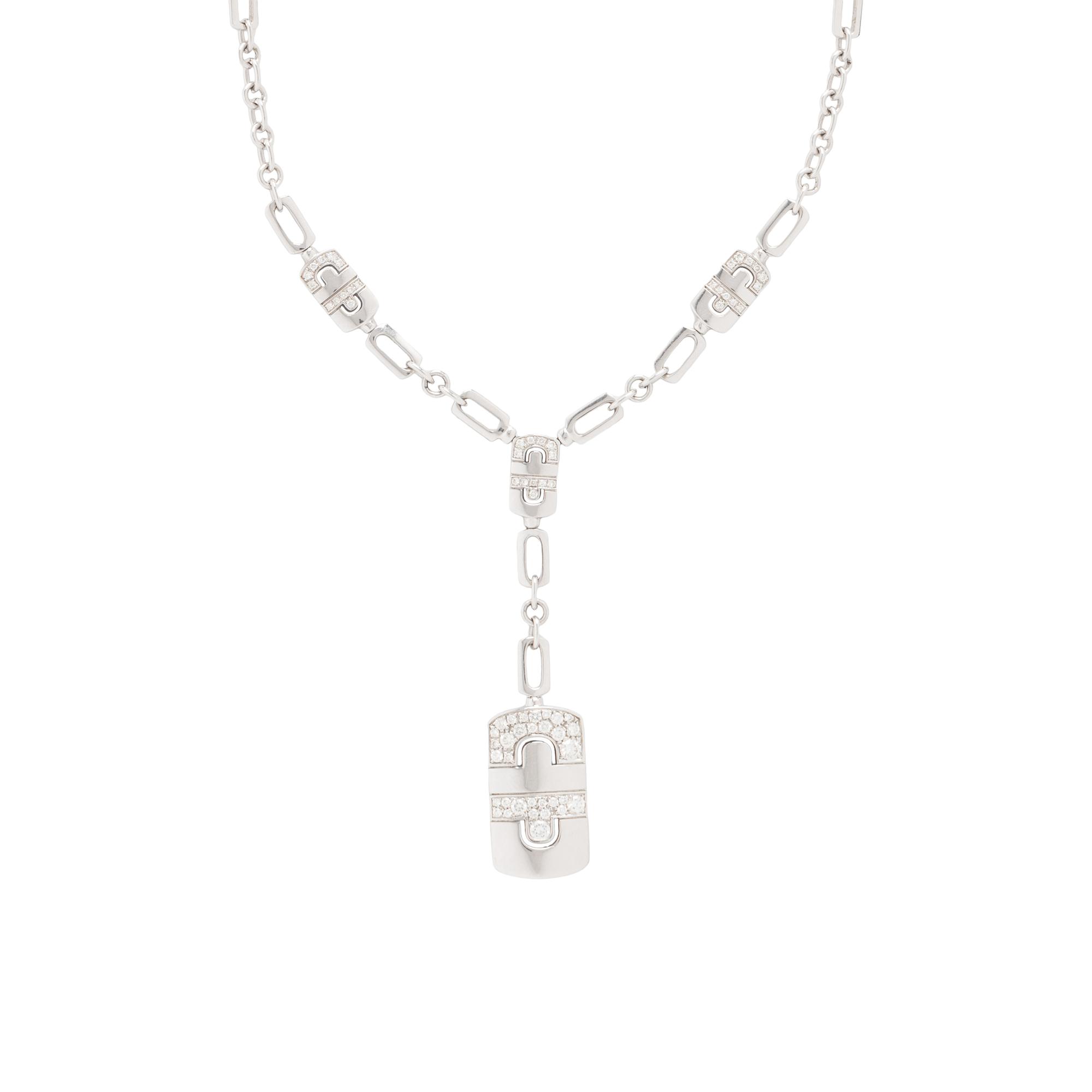 BULGARI, DIAMOND 'PARENTESI' PENDANT NECKLACE