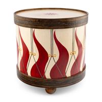 A Polychrome Decorated Drum-Form End Table