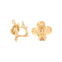 TIFFANY & CO., YELLOW GOLD DOGWOOD FLOWER EARCLIPS