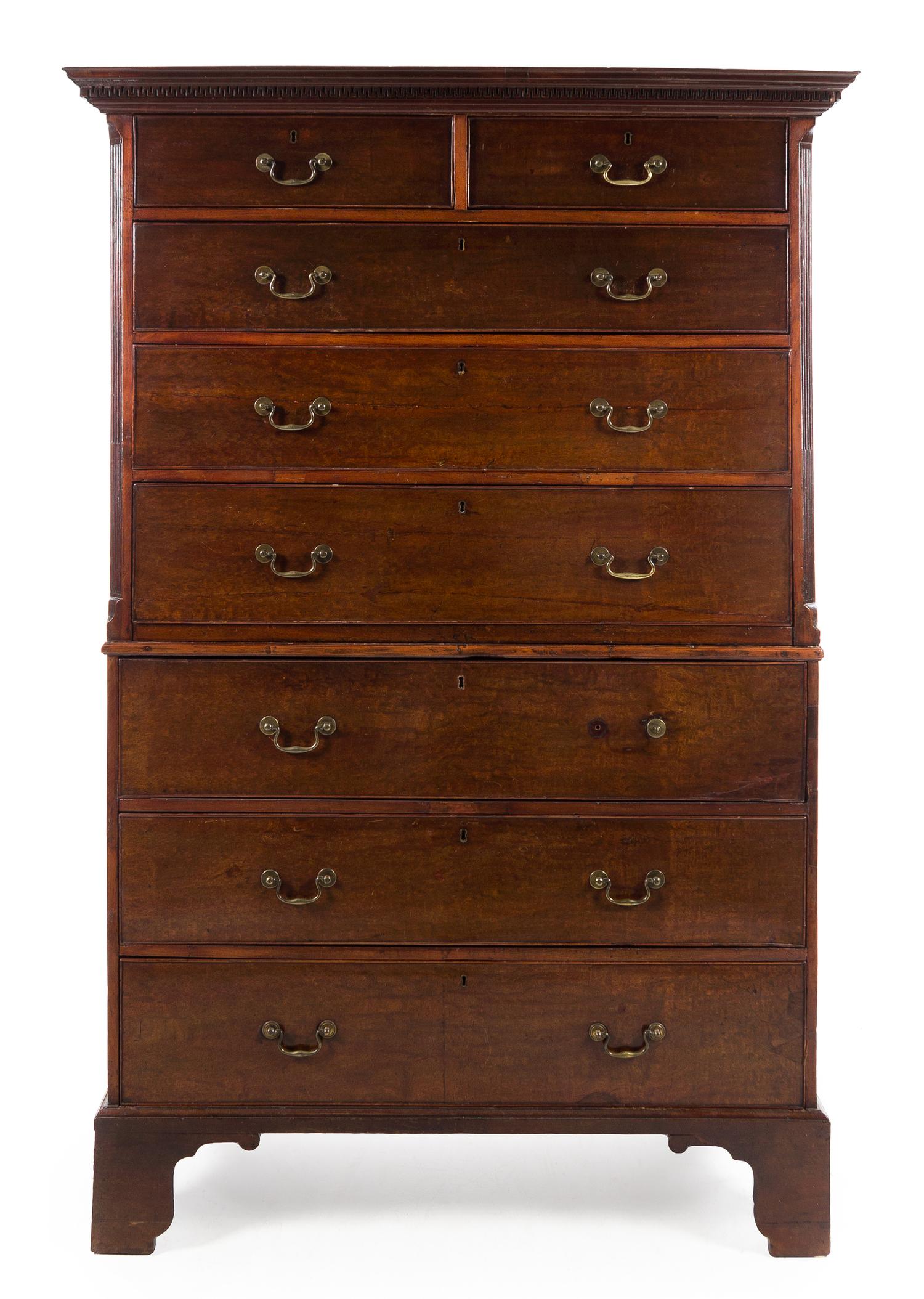 A Chippendale Style Mahogany High Chest of Drawers — CIRCA 1800
