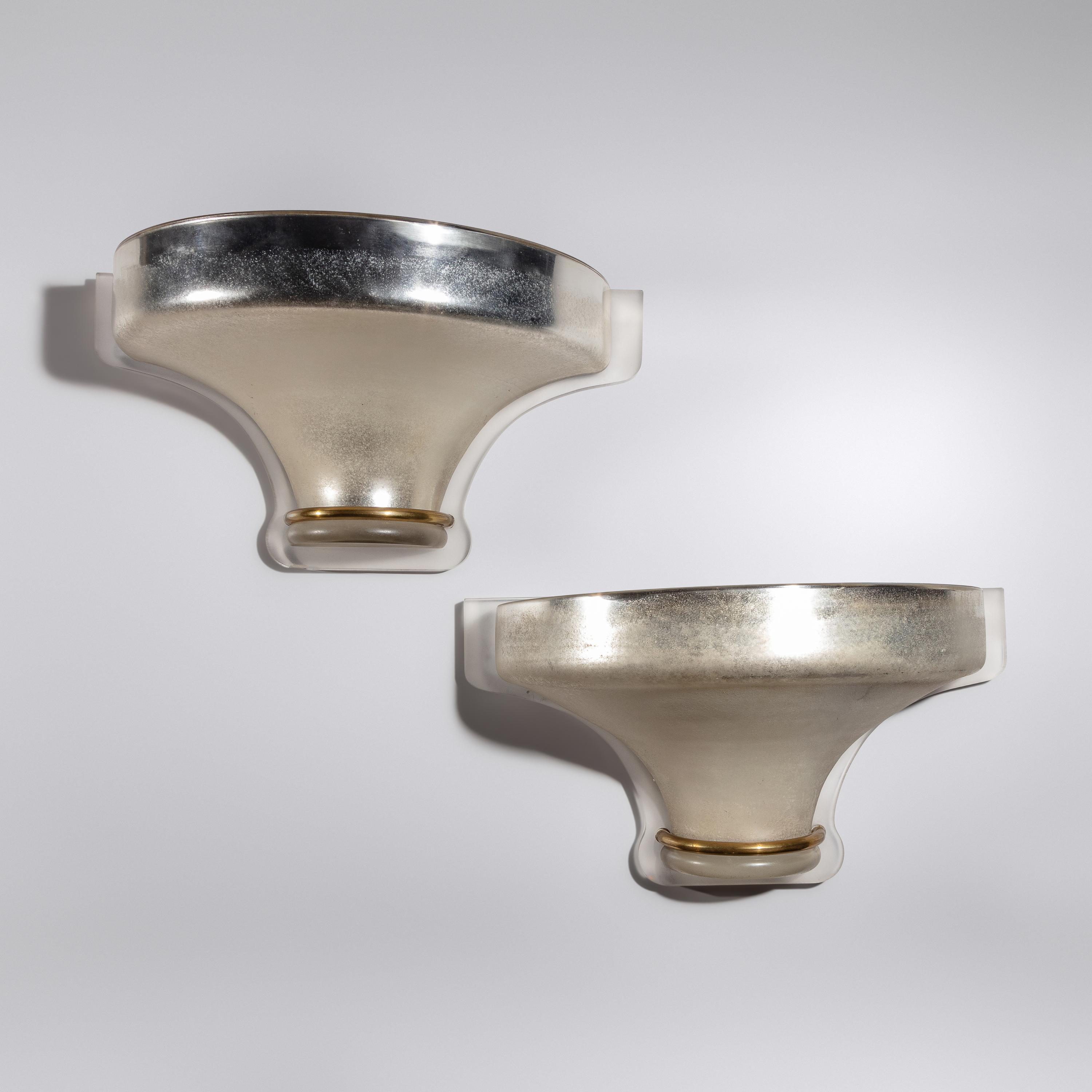 Karl Springer (German-American, 1931–1991) — Pair of Venetian Sconces, c. 1980