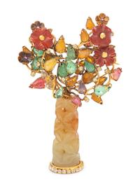 Pair of Floral Brooches by Iradj Moini
