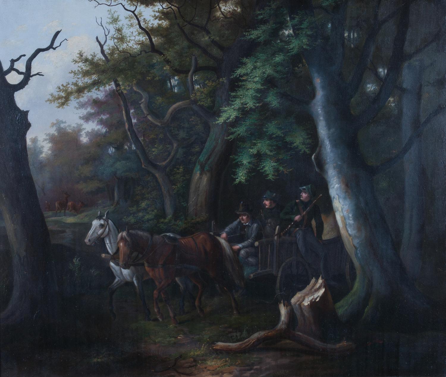 Attributed to Asher Brown Durand, (American, 1796-1886), Verein Hunters