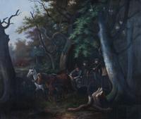 Attributed to Asher Brown Durand, (American, 1796-1886), Verein Hunters