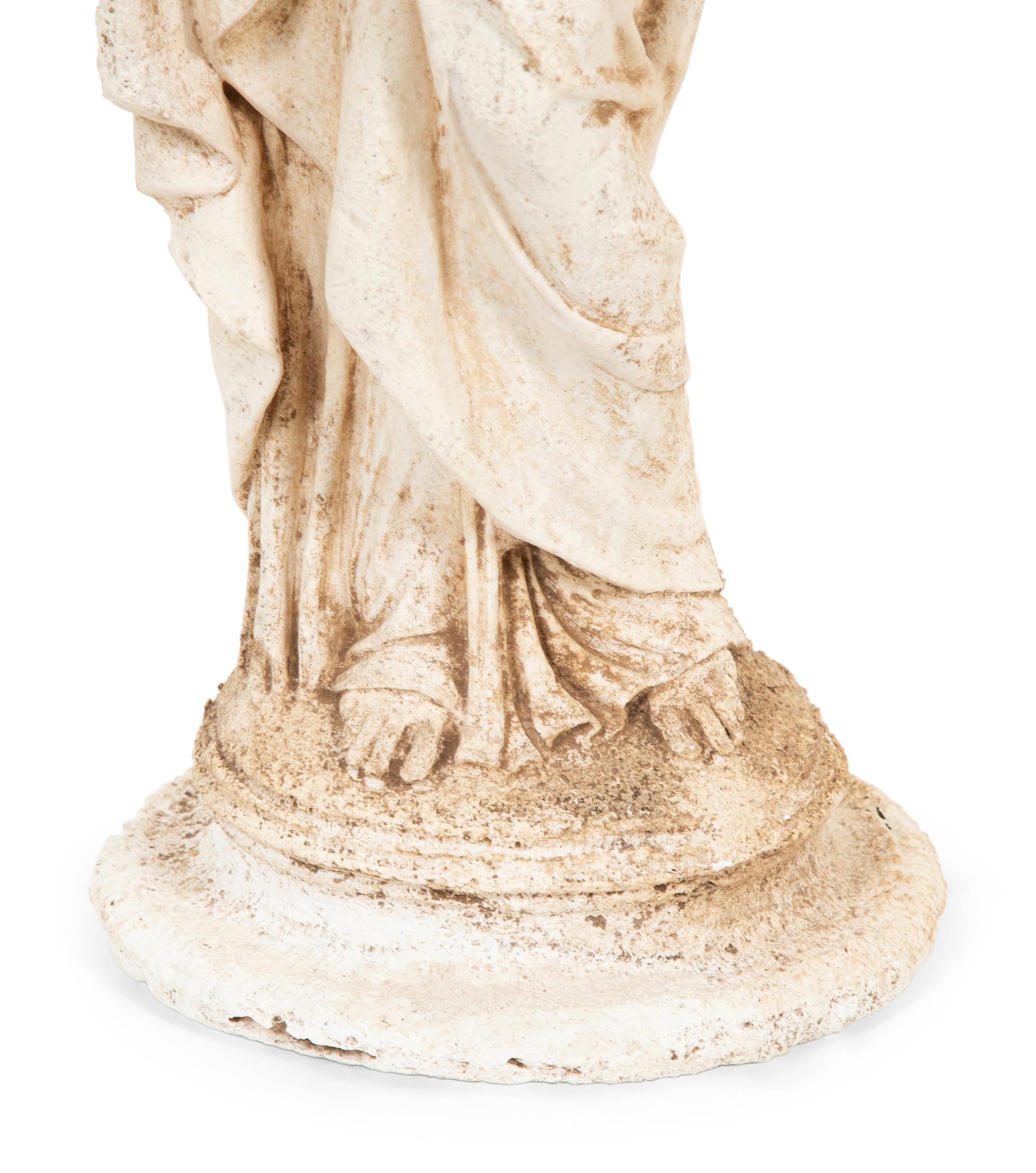A Cast Composition Figure of a Water Maiden