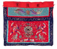 Five Chinese Theatrical Embroidered Silk Set Dressings
