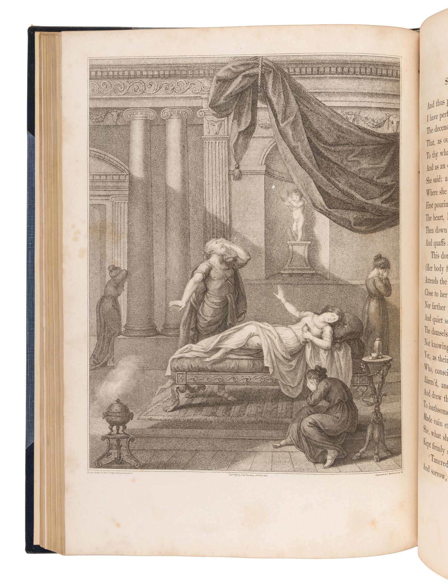 DRYDEN, John (1631-1700). The Fables of John Dryden, Ornamented with Engravings from the Pencil of… Lady Diana Beauclerc . London: T. Bensley, 1797.