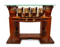 Console Table with Glass Cubes by Latchezar Boyadjiev