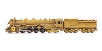 A Group of Four Japanese Brass HO-Gauge Locomotives and Tenders