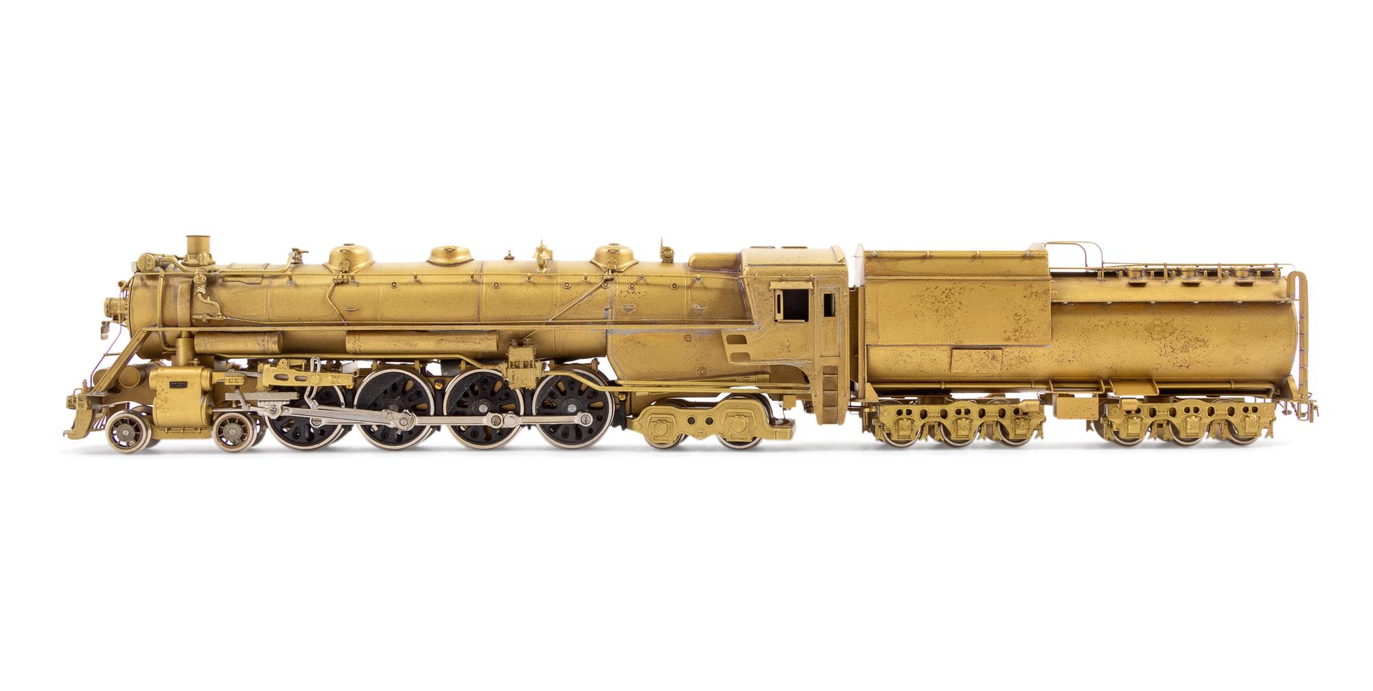 A Group of Four Japanese Brass HO-Gauge Locomotives and Tenders