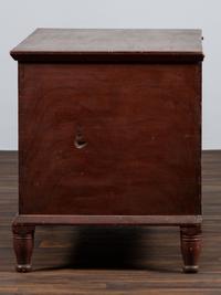 A Country Red and Grain Painted Poplar Blanket Chest