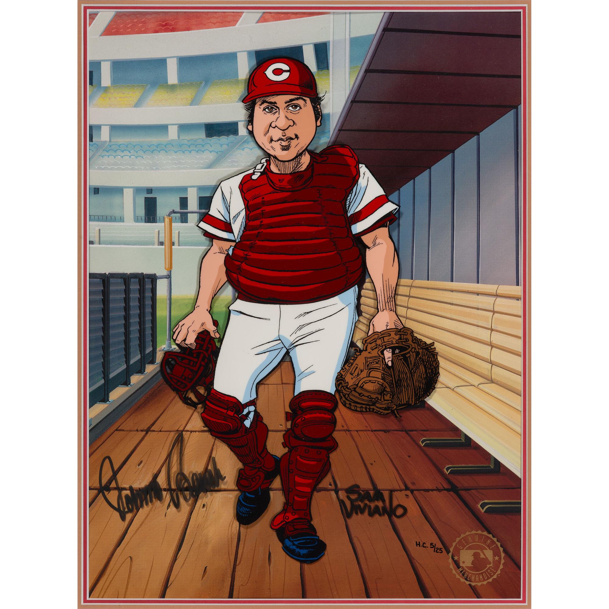 A Group of Cincinnati Reds Artwork including Pete Rose and Johnny Bench