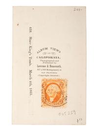 [POLITICS IN AMERICA]. LAWRENCE & HOUSEWORTH, photographers. Starr King’s Tomb. March 4th, 1865 . San Francisco, CA: 1865.
