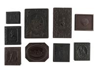 [EARLY PHOTOGRAPY]. A group of 9 Very Rare and Rare Union cases in assorted sizes, including: