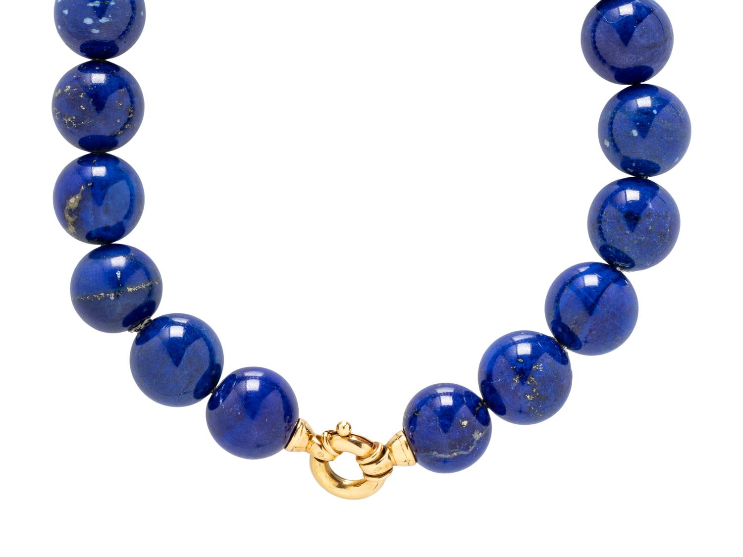 LAPIS LAZULI BEAD NECKLACE