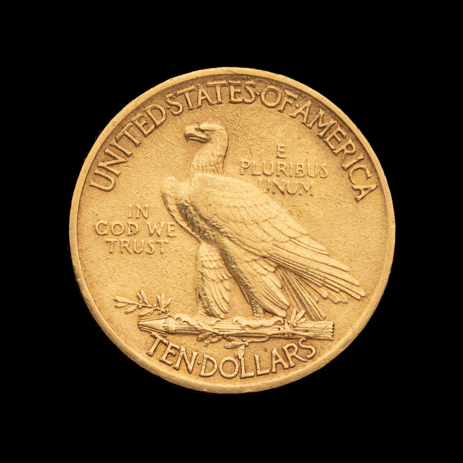 A 1910 Indian Head $10 Gold Coin