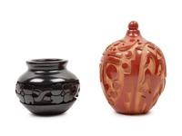 Red and Blackware Miniature Jars