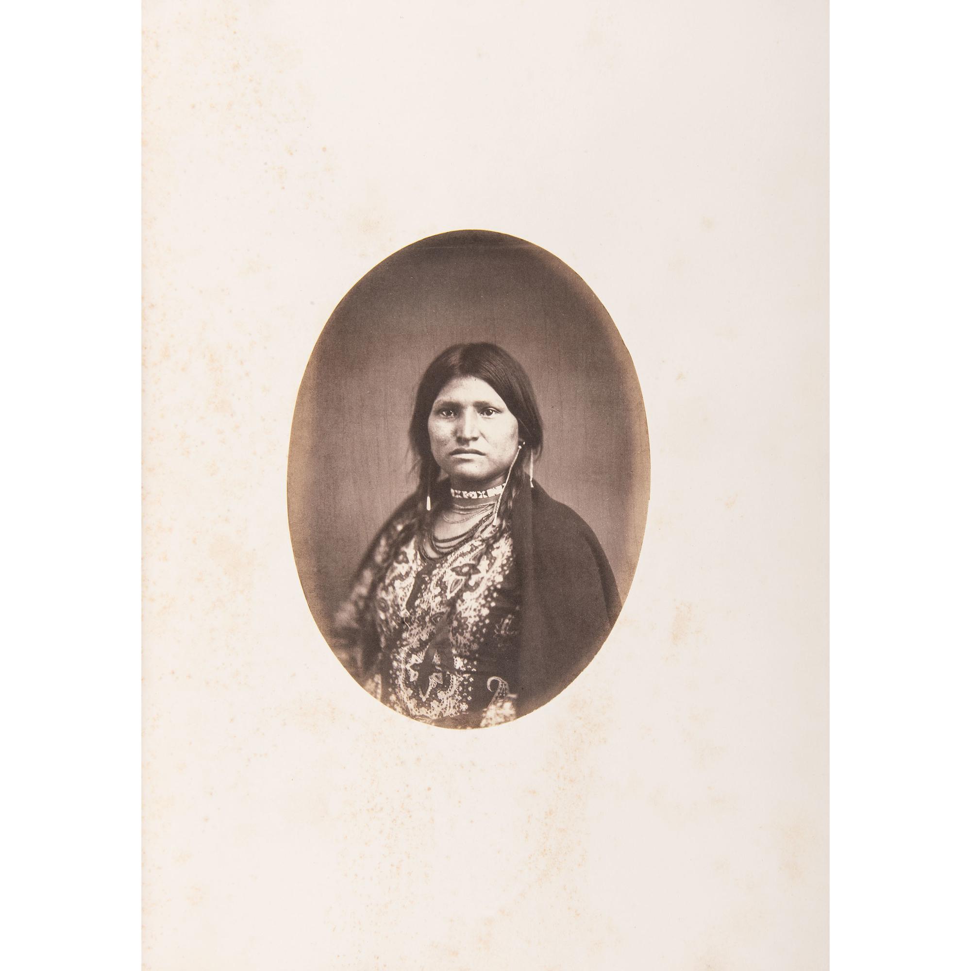 Joel Whitney, Exceptional Album Containing Large Format Photographs of Sioux Involved in the 1862 Minnesota Uprising