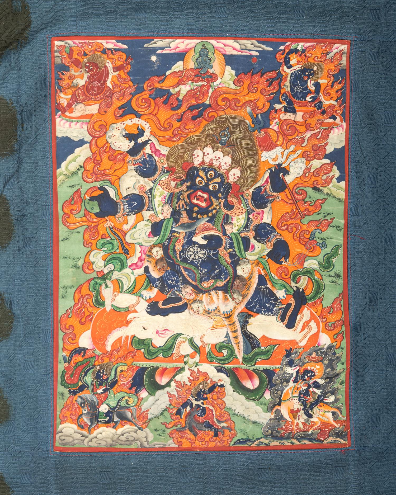 A Mongolian Thangka Depicting Mahakala