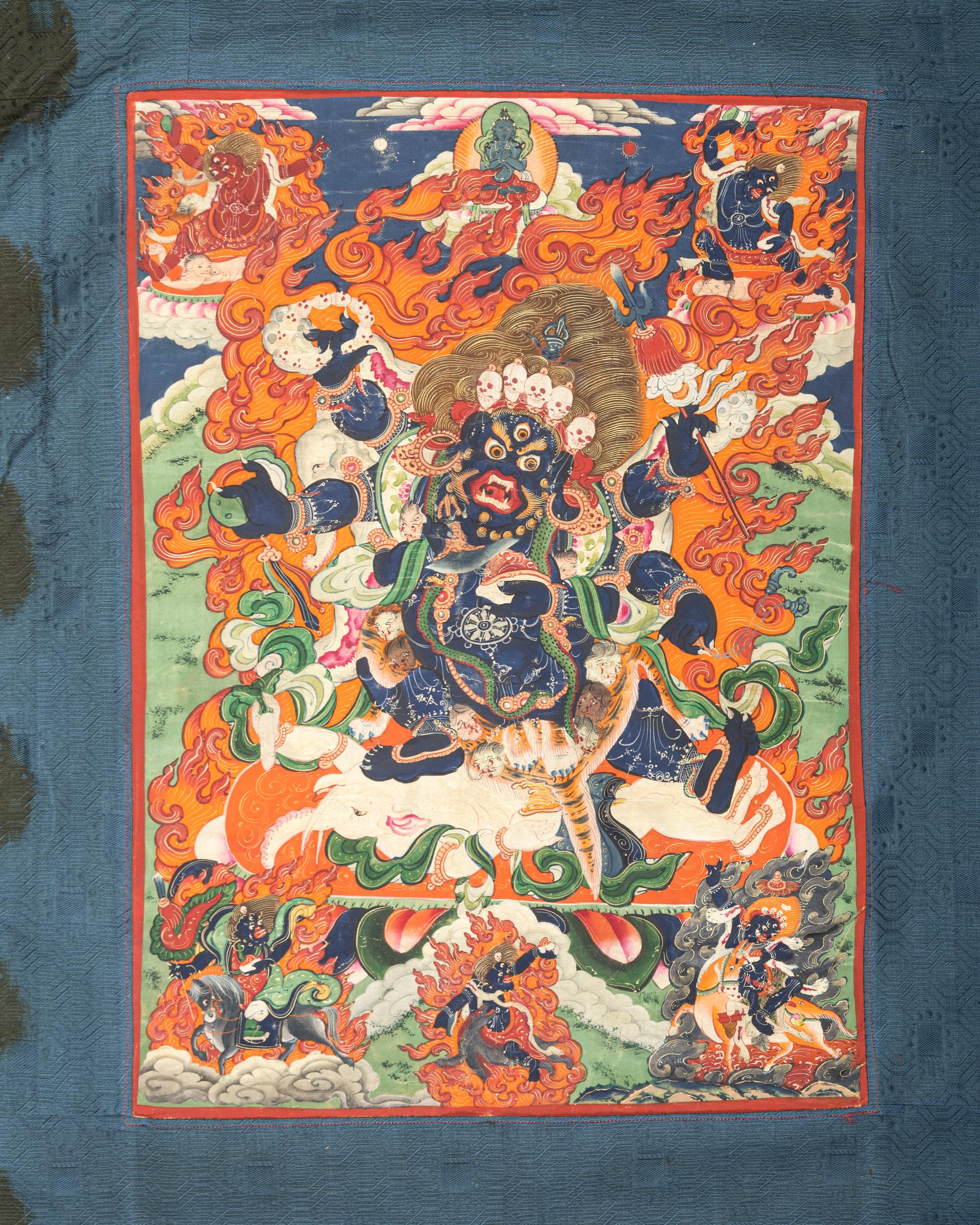 A Mongolian Thangka Depicting Mahakala