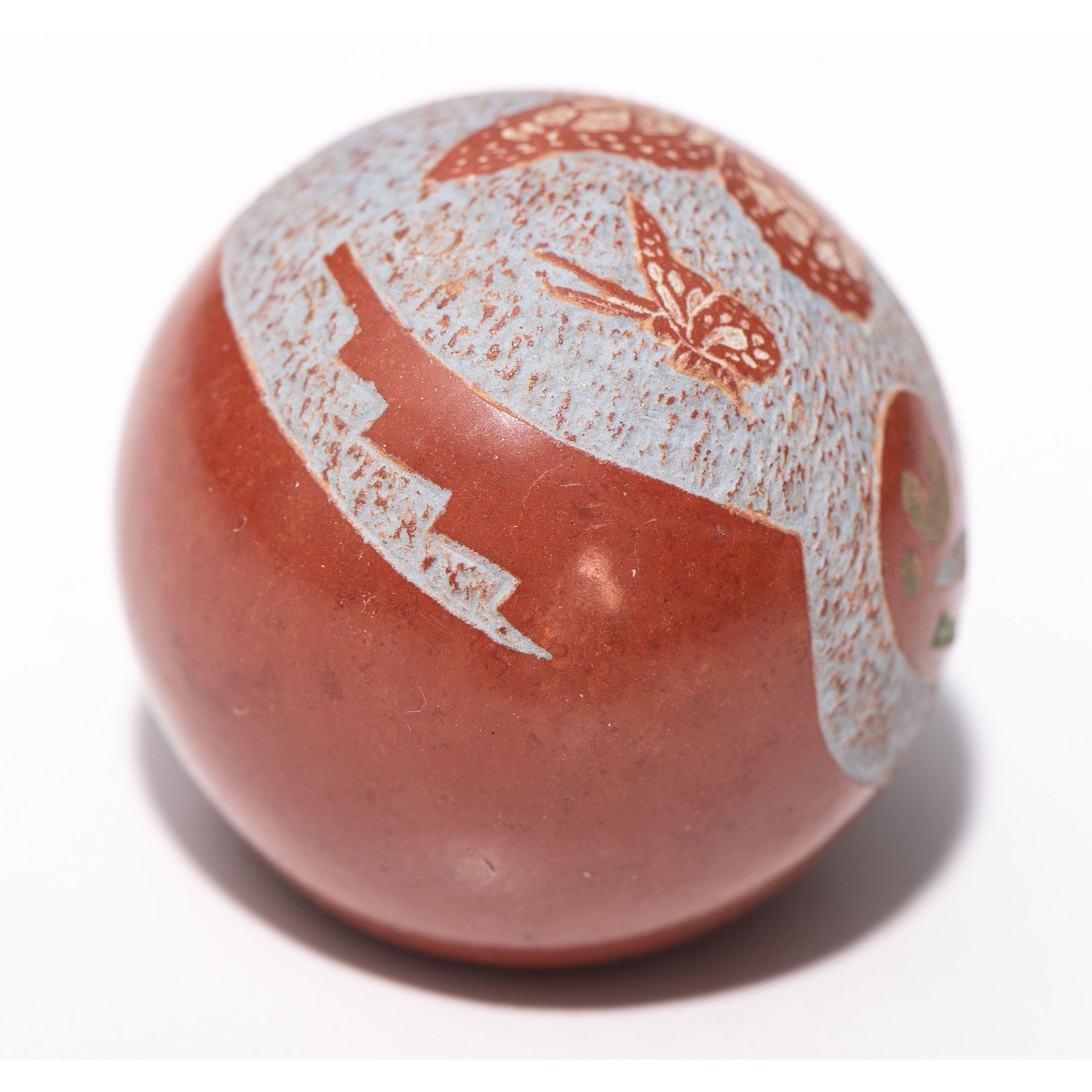 Sgraffito Seed Jar, with Butterfly