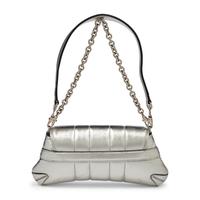 GUCCI, SILVER LEATHER HORSEBIT BAG