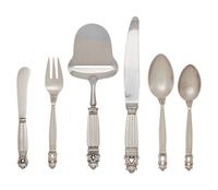 A Georg Jensen Silver Flatware Service