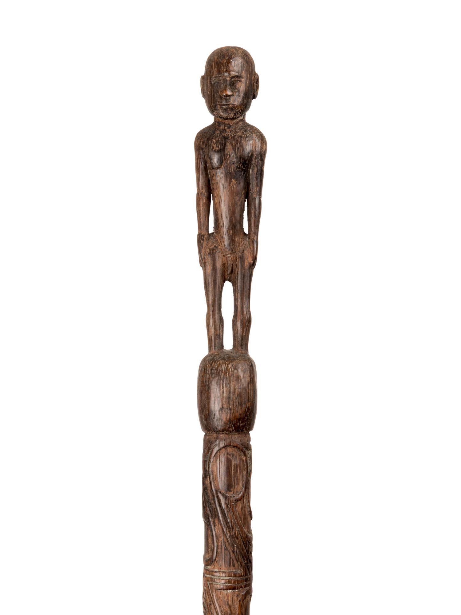 Five Carved Wood Walking Sticks