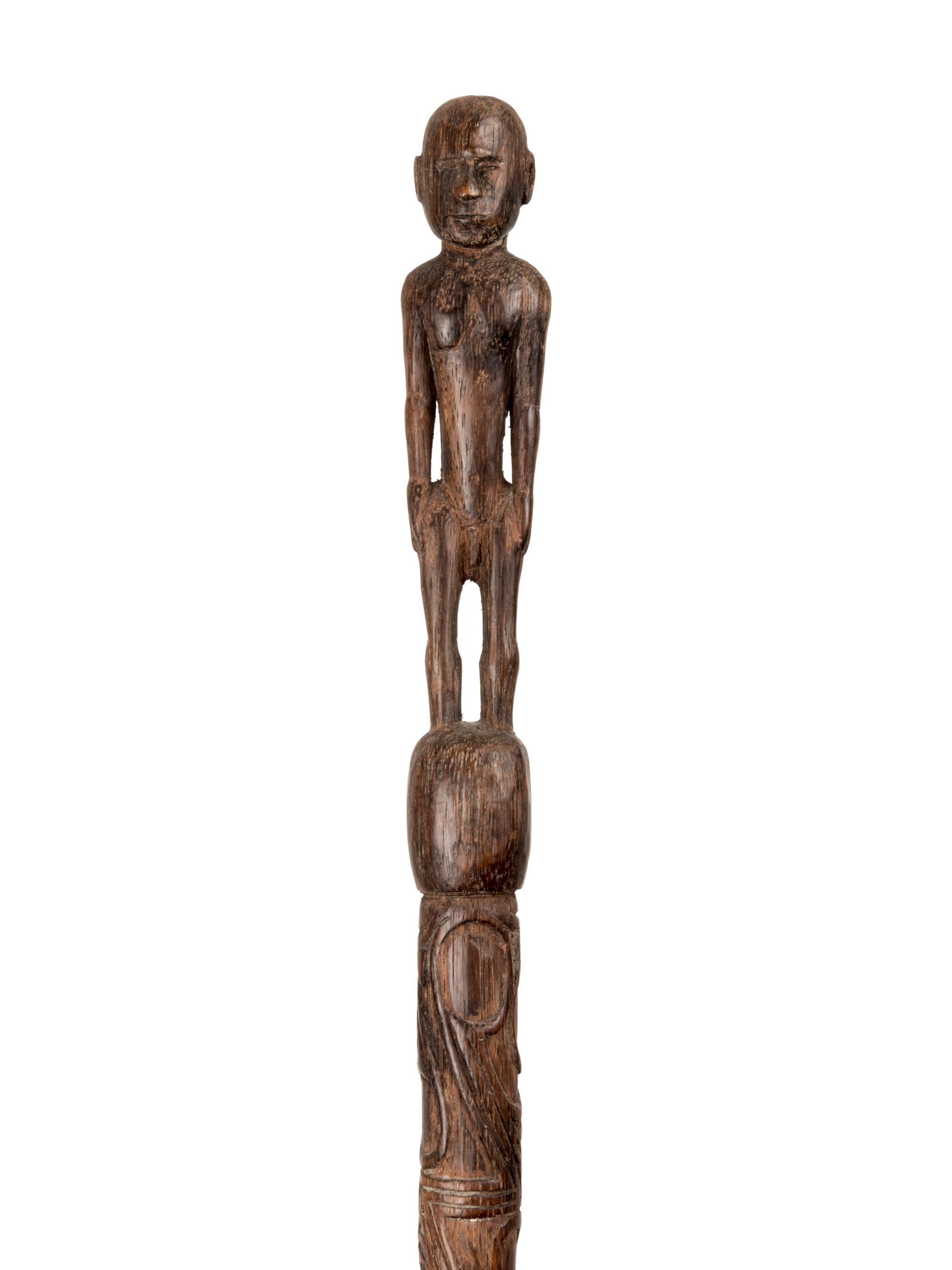 Five Carved Wood Walking Sticks