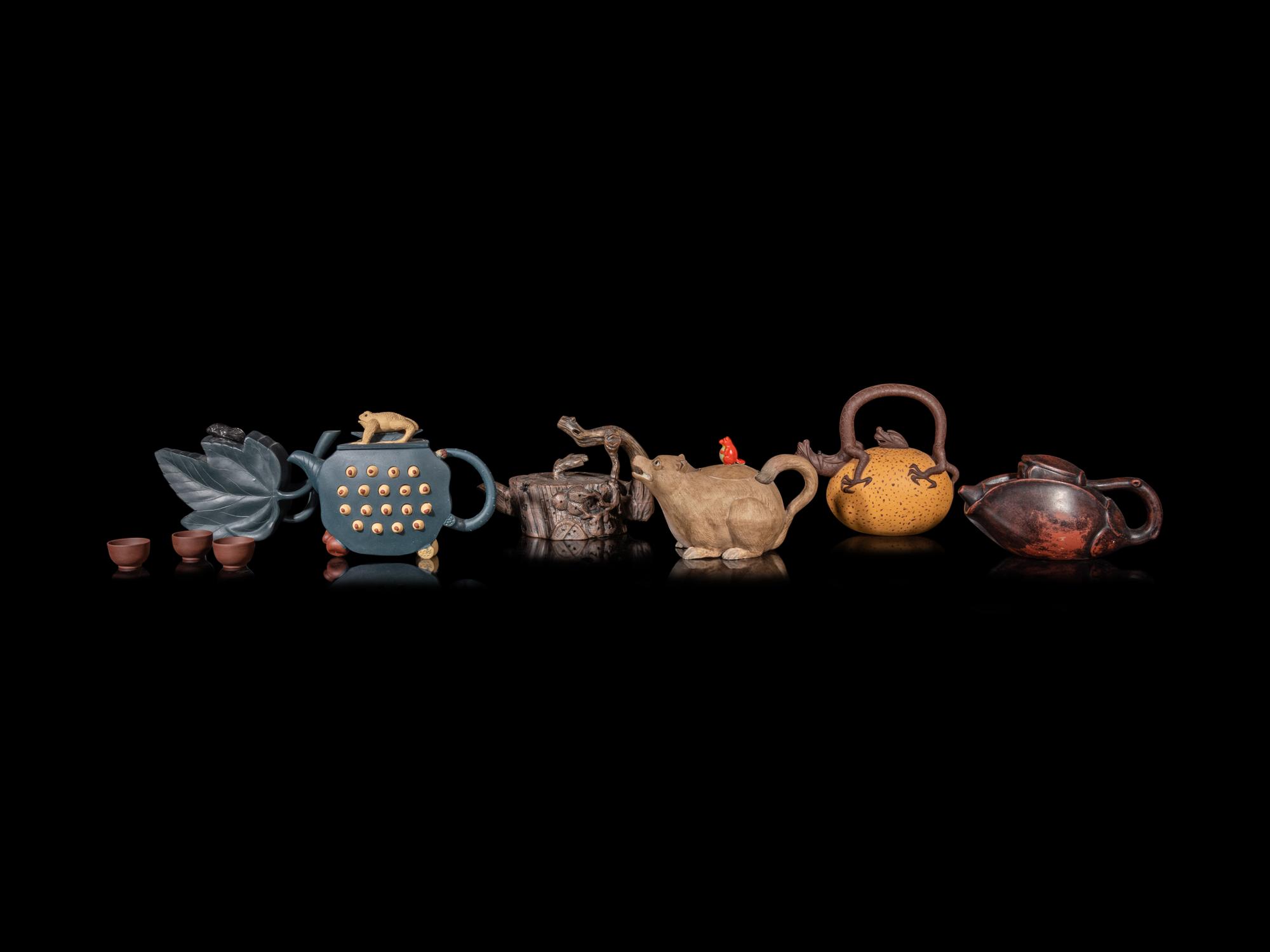 Nine Chinese Pottery Tea Articles