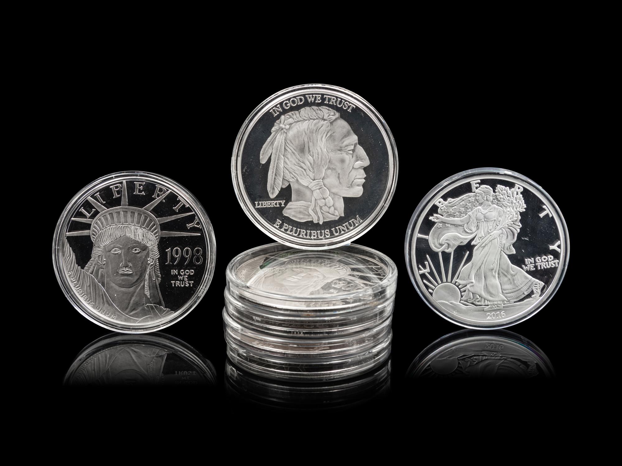 [PRIVATE ISSUE] Seven 4 Oz. Silver Rounds