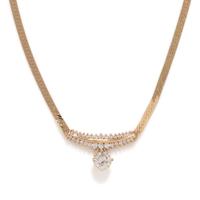 YELLOW GOLD AND DIAMOND NECKLACE
