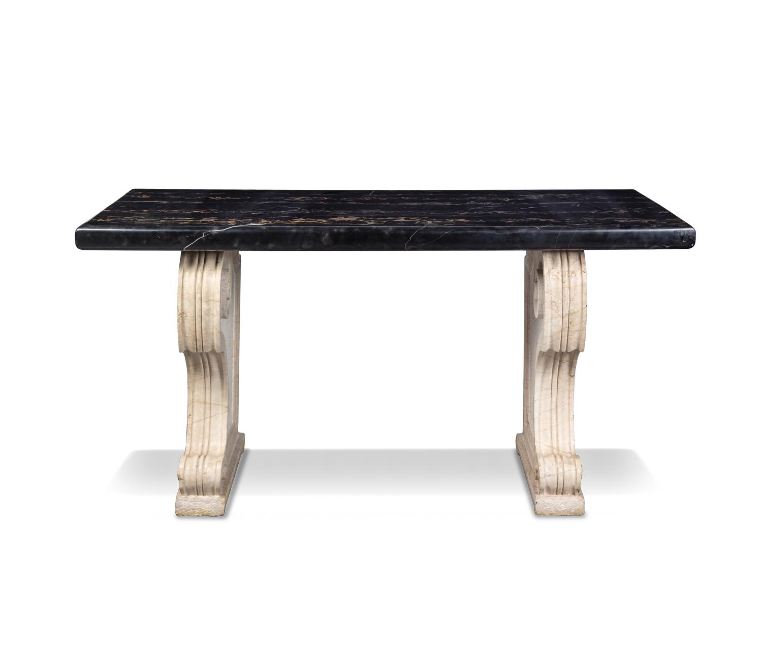 A Neoclassical Style Marble-Top Console Table