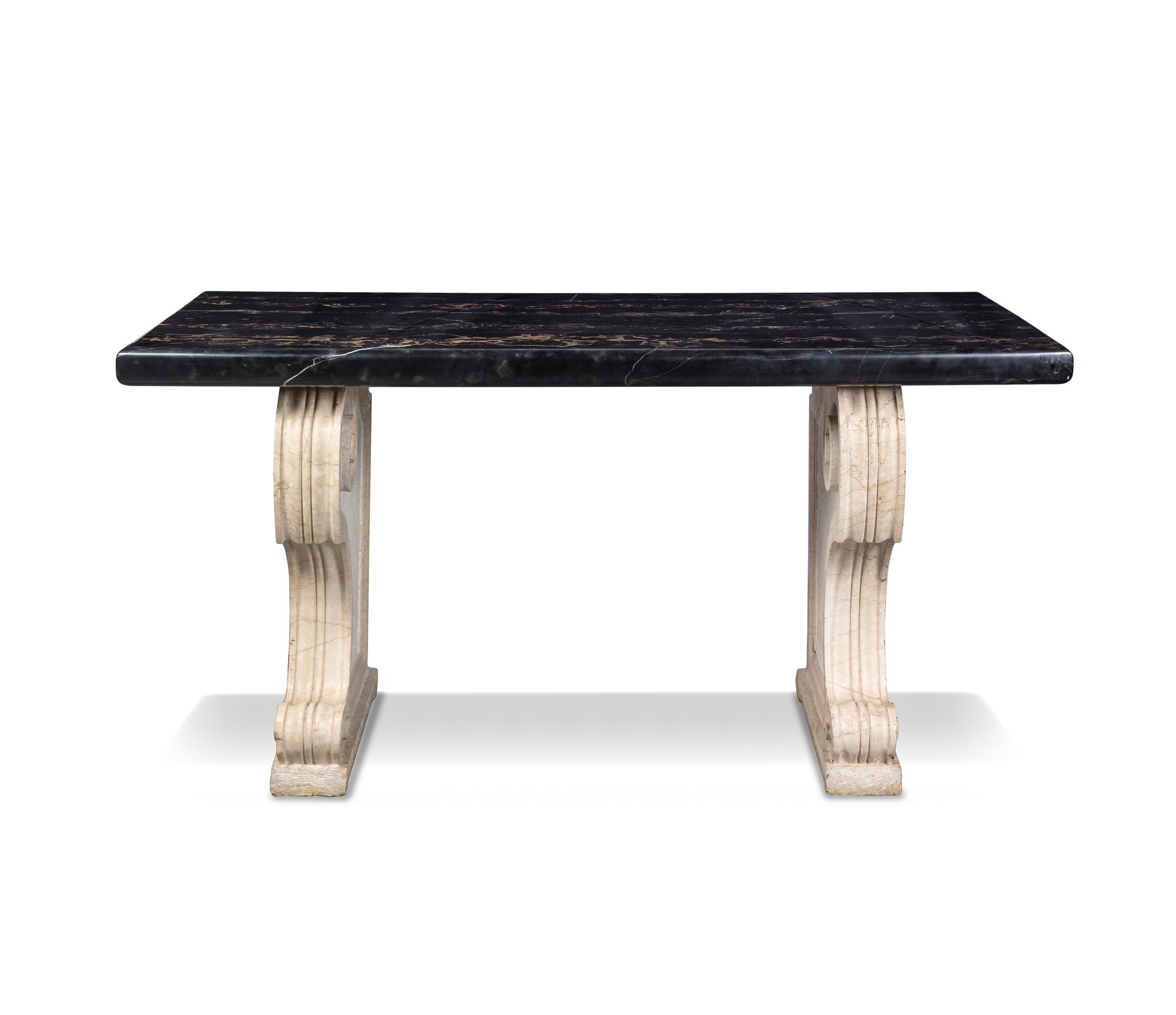 A Neoclassical Style Marble-Top Console Table