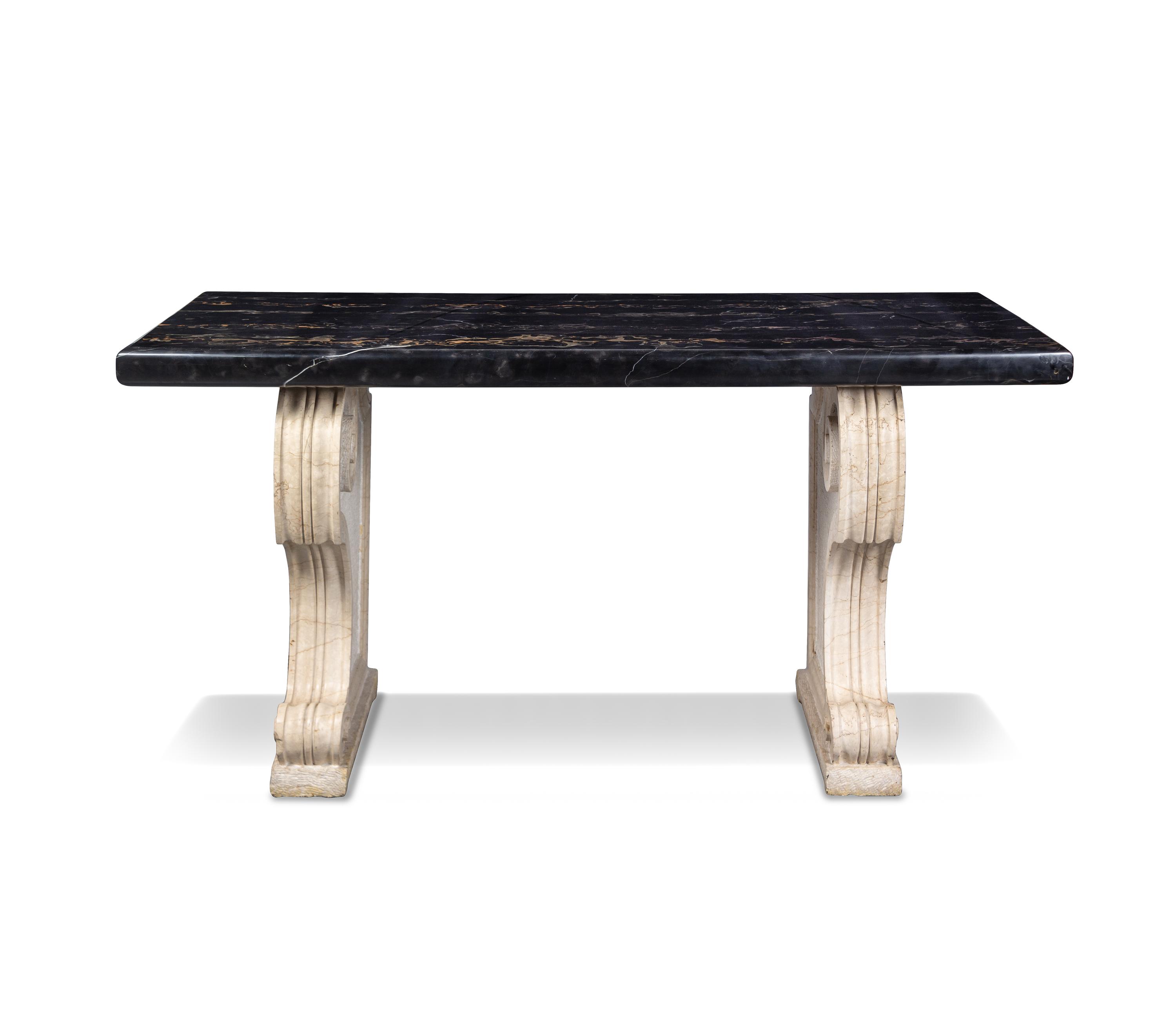 A Neoclassical Style Marble-Top Console Table