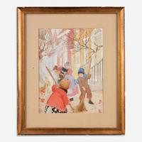Gertrude Alice Kay (American, 1884-1939) The Bonfire from 'Adventures in Our Street'