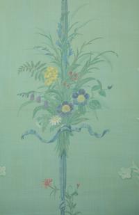 A Group of Eleven Hand Painted Wall Paper Panels Mounted on Canvas by Robert Jackson, muralist for Mario Buatta. — 20th Century