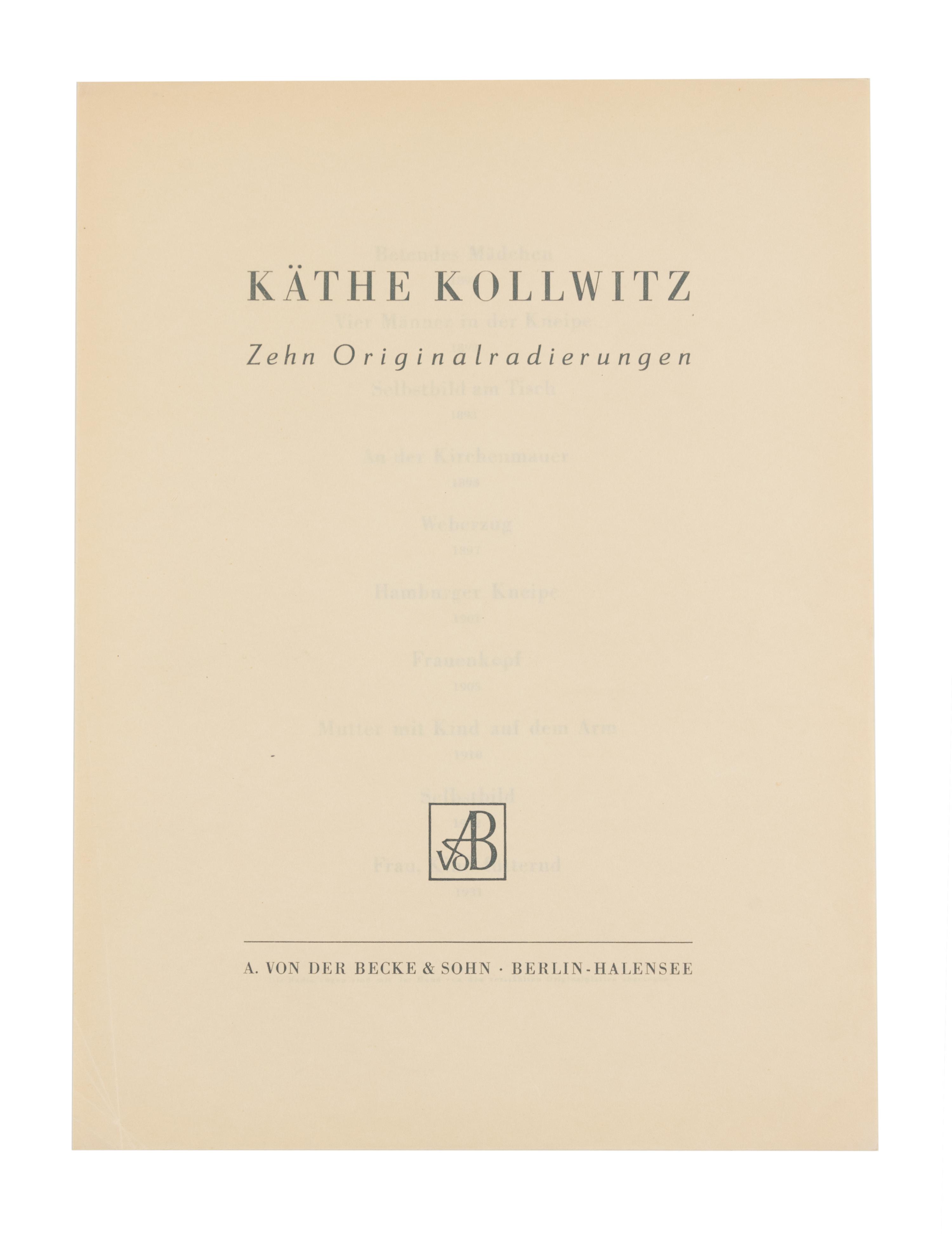Zehn Original radierungen (complete portfolio of 10 in original pasteboard portfolio), 1892-1931