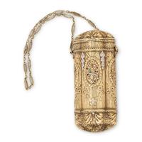 A Gold and Diamond and Jewel-Mounted Cigarette Case