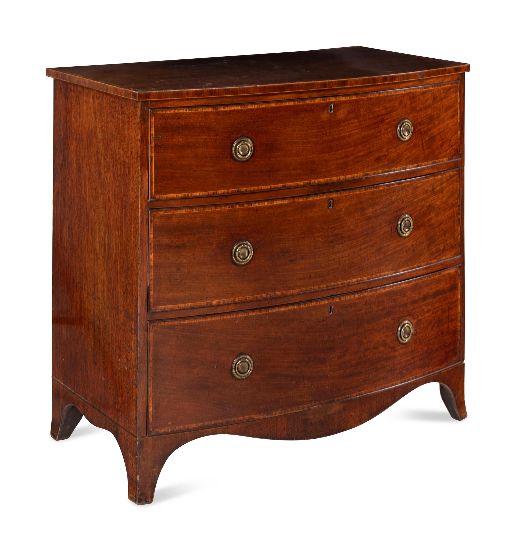 A Regency Mahogany Bowfront Chest of Drawers