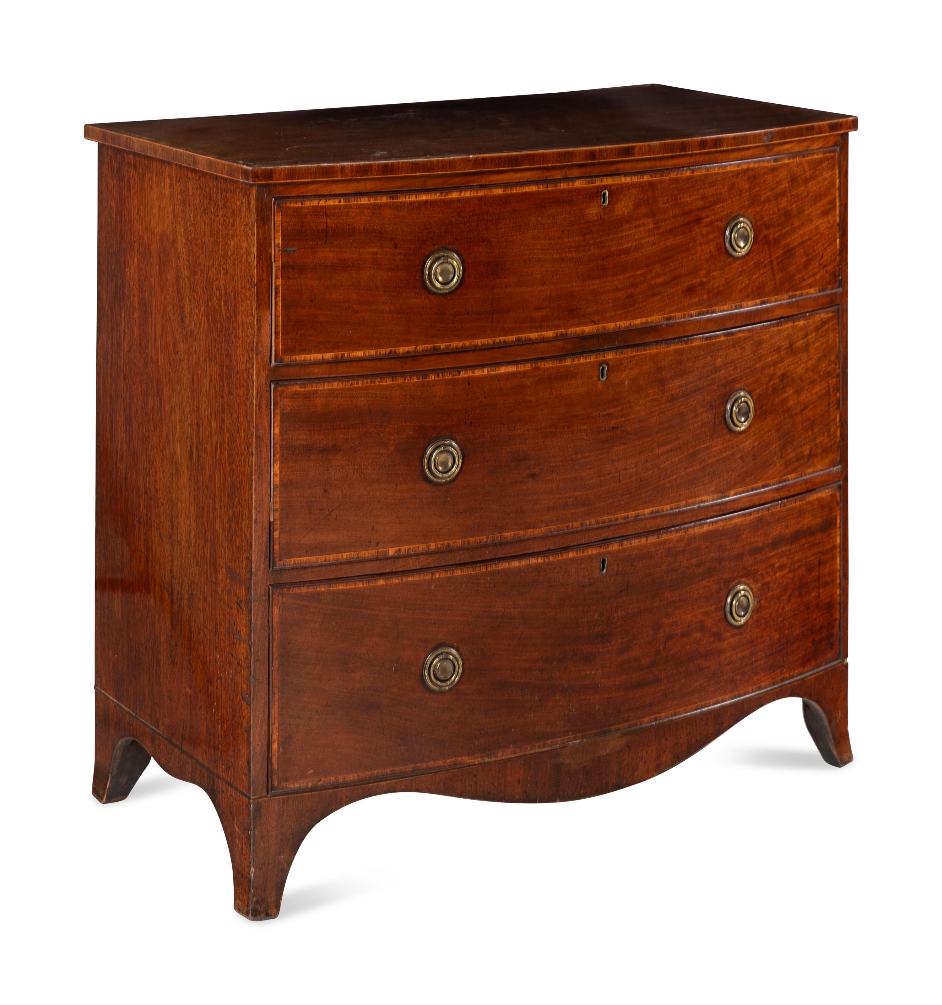 A Regency Mahogany Bowfront Chest of Drawers