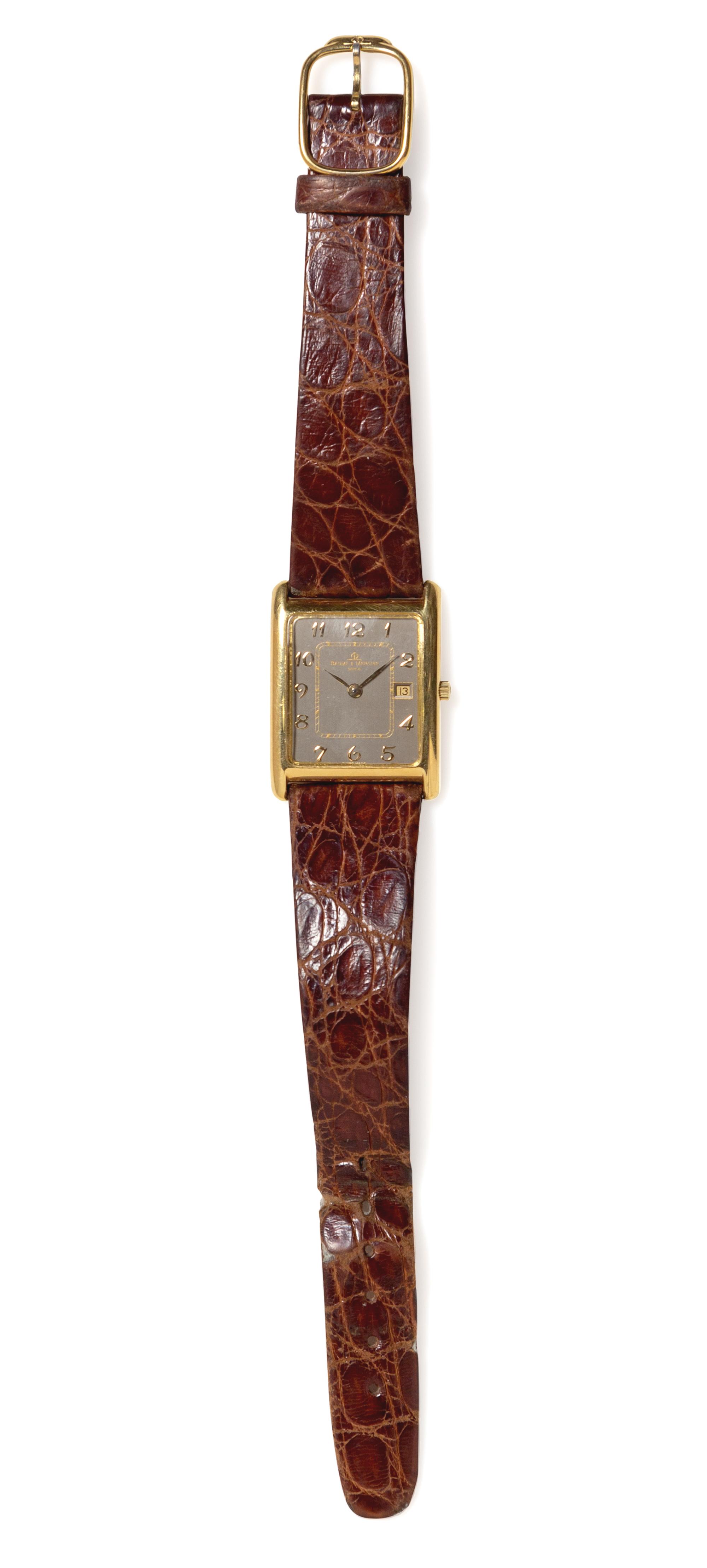 An 18 Karat Yellow Gold Wristwatch, Baume & Mercier,