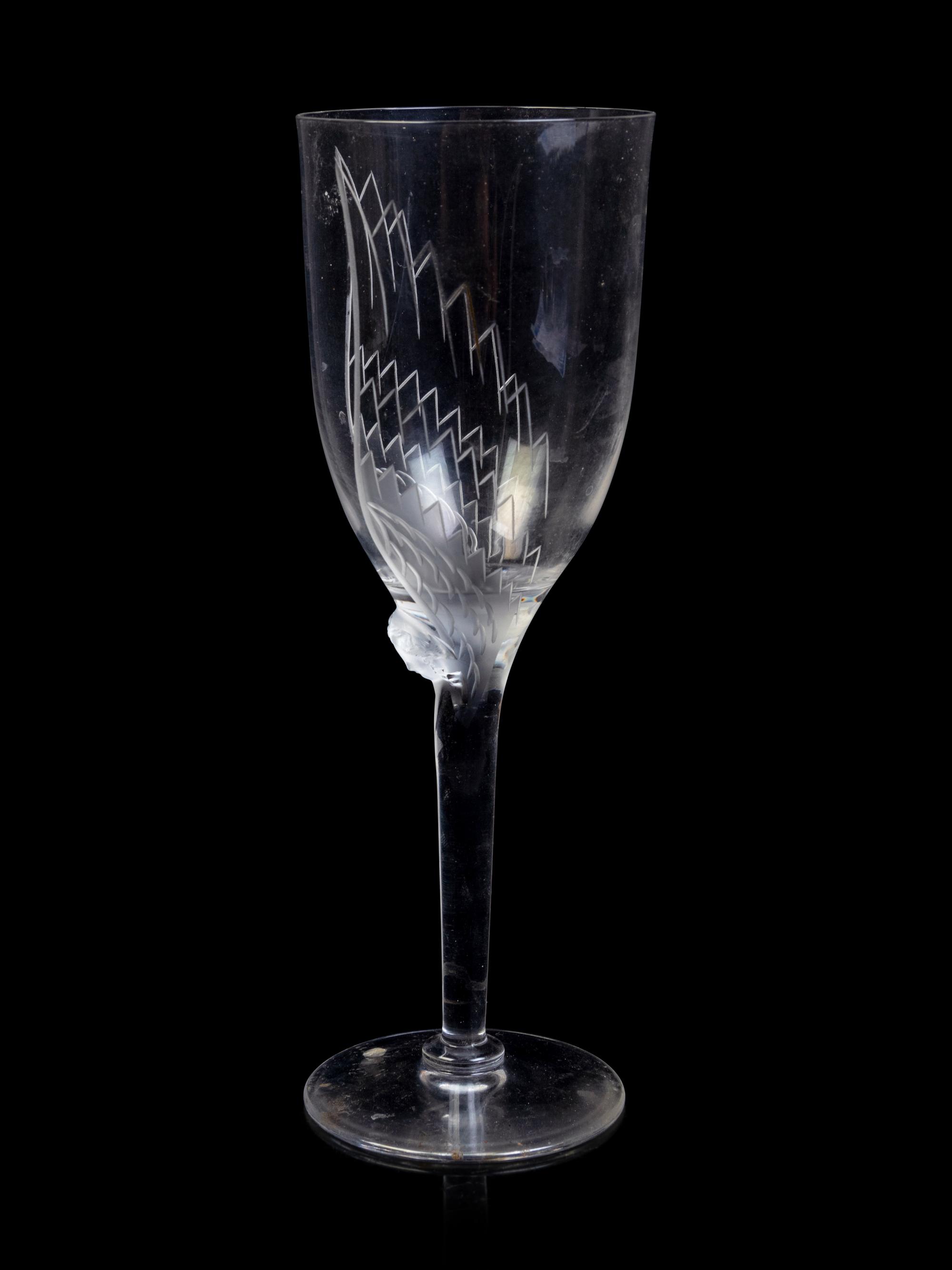 A Set of Twenty-Six Lalique Ange Glasses