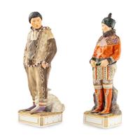 A Pair of Royal Copenhagen Grønland Porcelain Figures